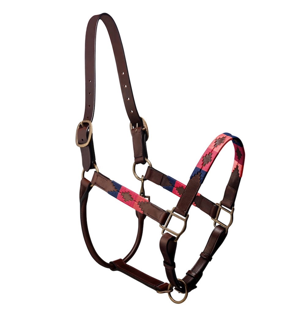 Pampeano Lederhalfter (Navy/Fuchsia/Light Pink)