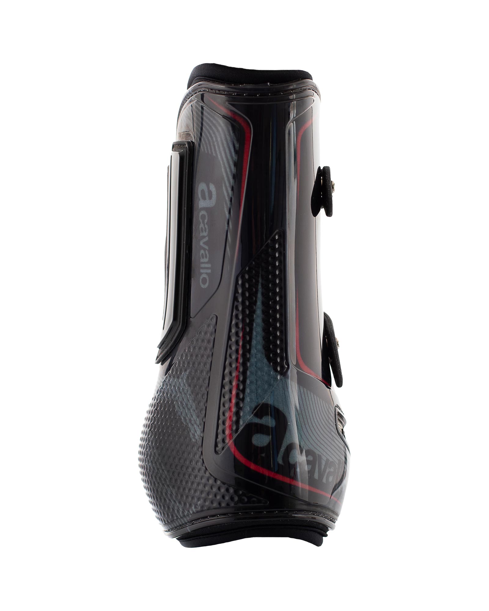 ACAVALLO Opera Gamaschen mit Hartschale, Gel und elastischen Schnellverschlüssen - BLACK / RED