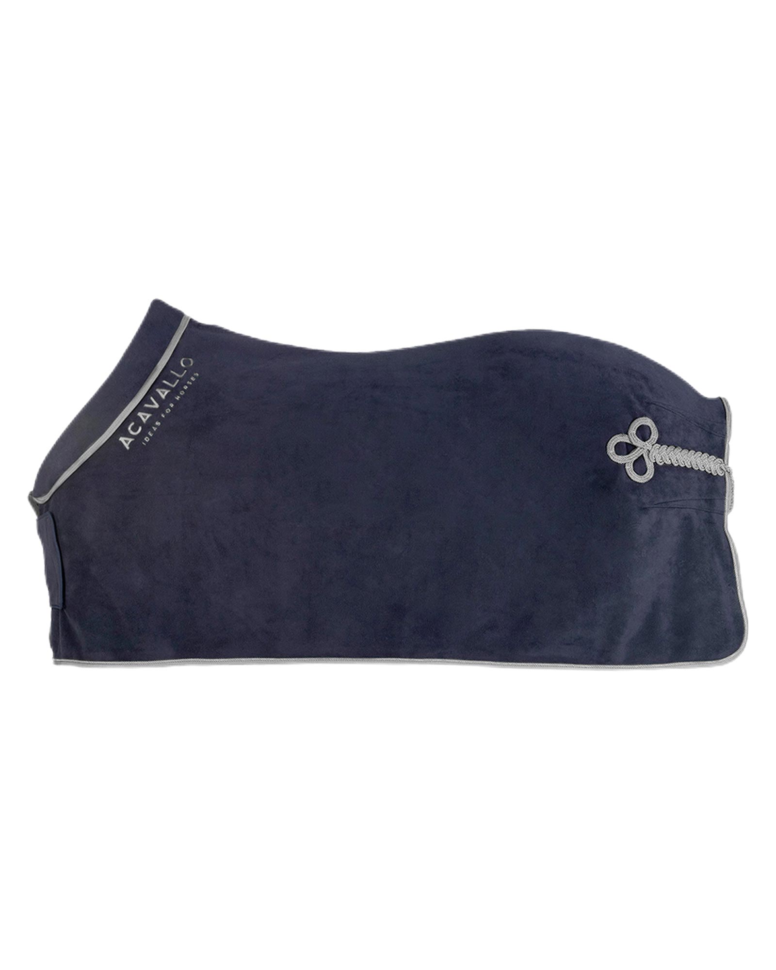 ACAVALLO Fleece-Abschwitzdecke (800g) mit gefüttertem Halsabschluss