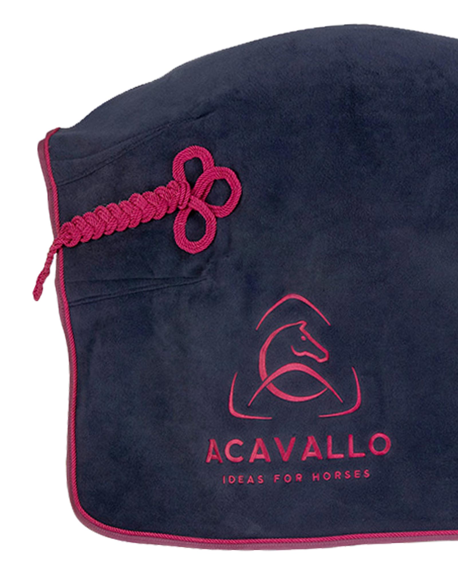 ACAVALLO Fleece-Abschwitzdecke (800g) mit gefüttertem Halsabschluss