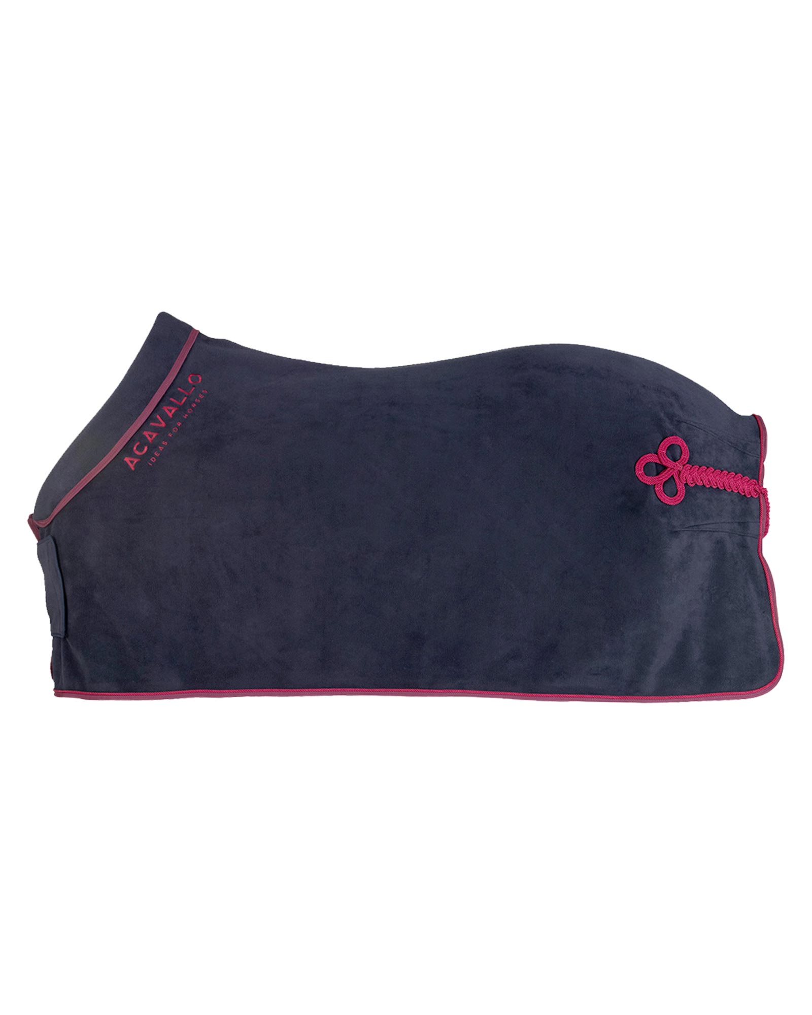 ACAVALLO Fleece-Abschwitzdecke (800g) mit gefüttertem Halsabschluss