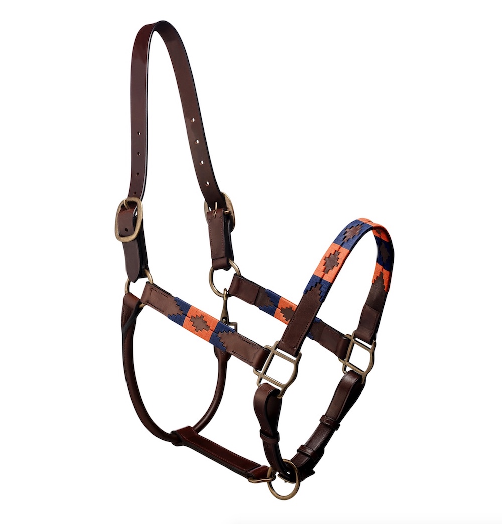 Pampeano Lederhalfter (Navy/Orange)