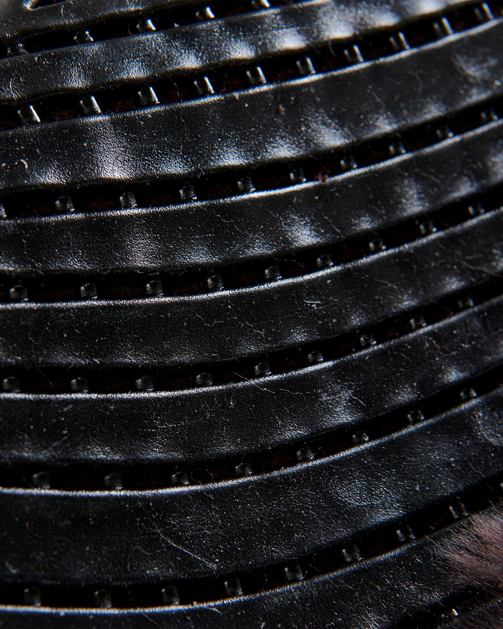 ACAVALLO Close Contact Twin Sided Gel Halfpad w/Sheepskin Edge - BROWN