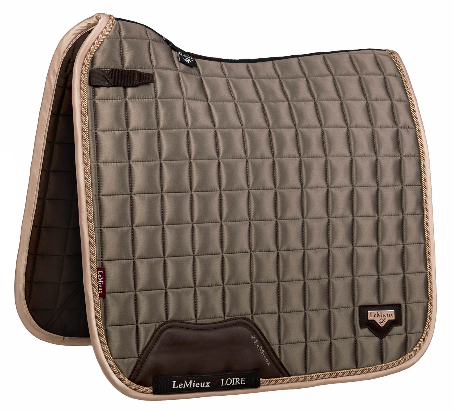 LMX Loire Satin Dressage Square TRUFFLE