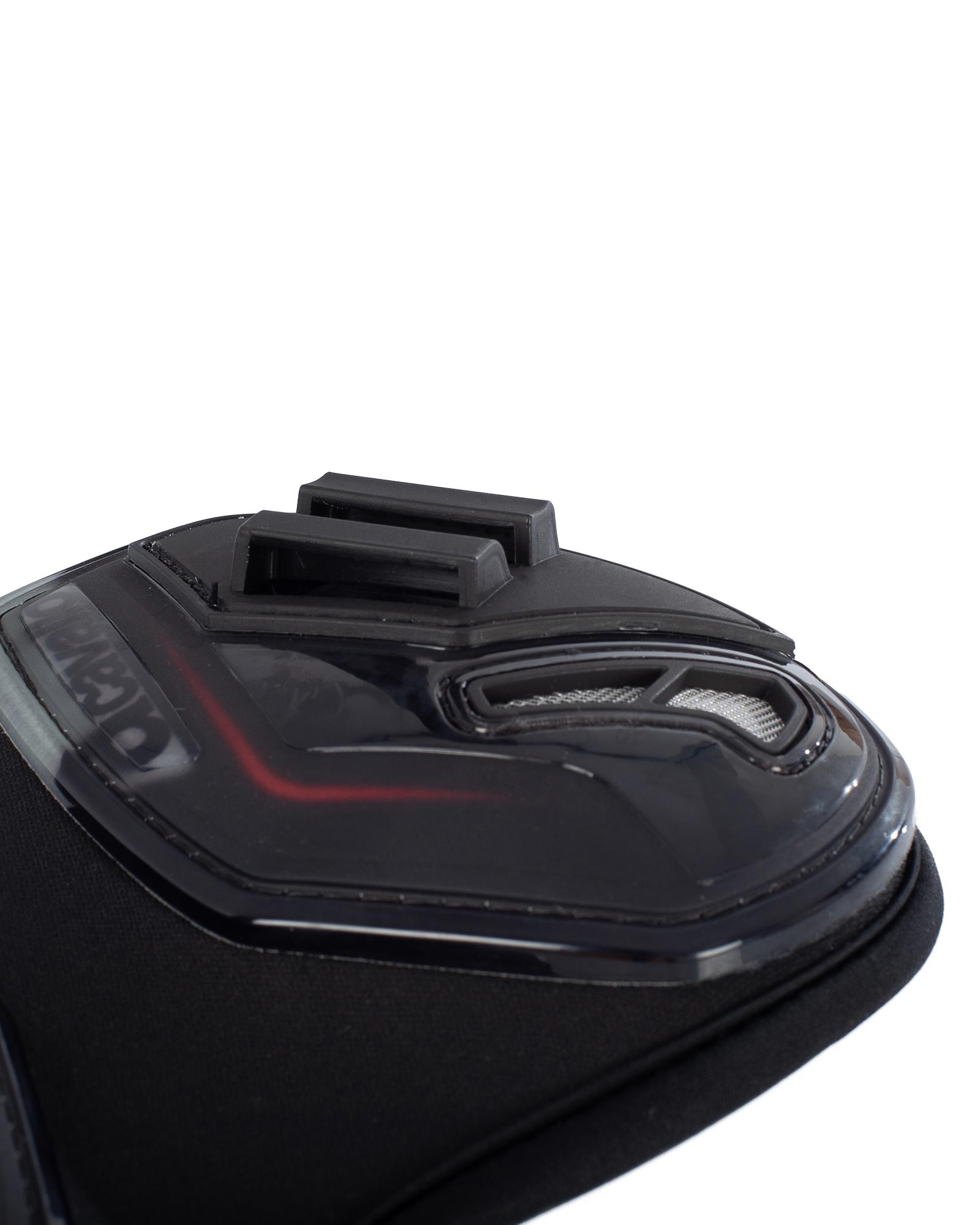 ACAVALLO Opera Streichkappen mit Hartschale, Gel und E-Click Verschlüssen - BLACK / RED