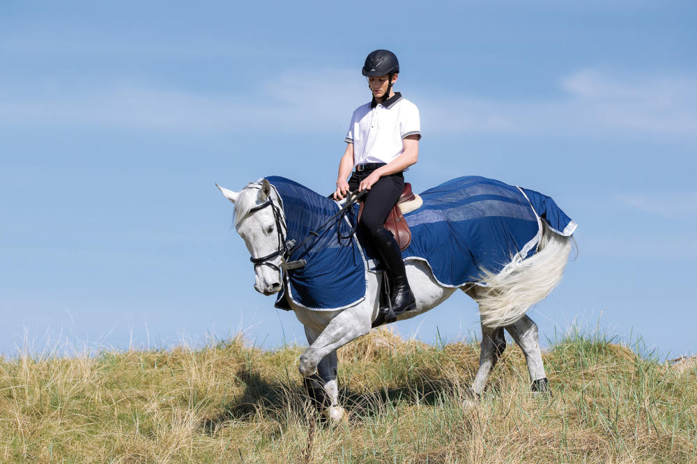 Horseware AMIGO FlyRider (Navy & Silver)